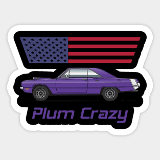 Plum Crazy USA 2 Sticker